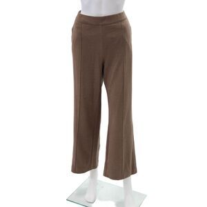 Mac Jeans Womens Elastic Waistband High Rise Straight Leg Pants Brown Size IT 40